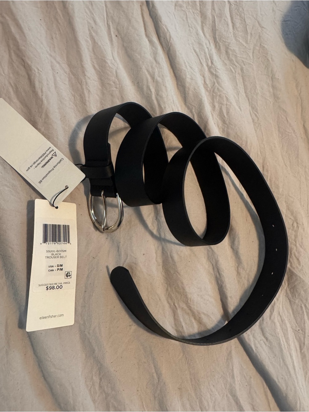 Eileen Fisher Italian Leather Trouser Belt